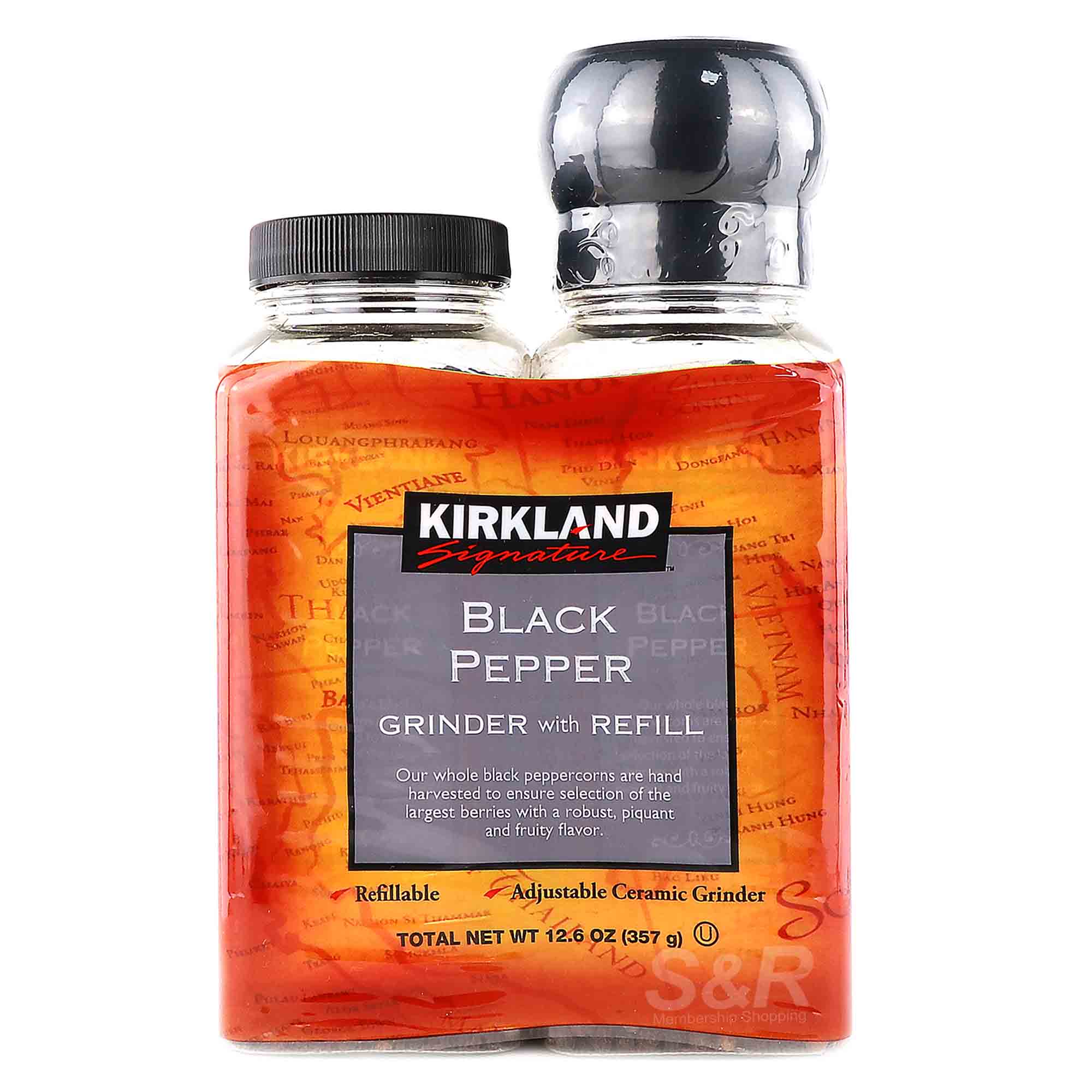 Kirkland Signature Black Pepper Grinder with Refill 357g